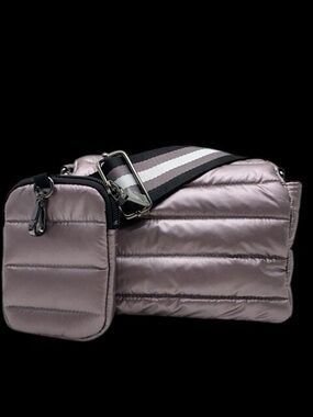 Think Royln Crossbody Bag with Detachable Pouch, Polyester, Adjustable Strap